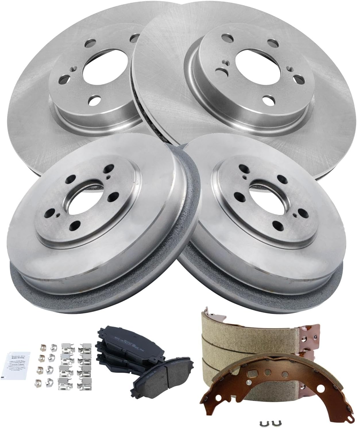 TRQ Front & Rear Brake Pad & Rotor Kit for Scion xD 2008-2014