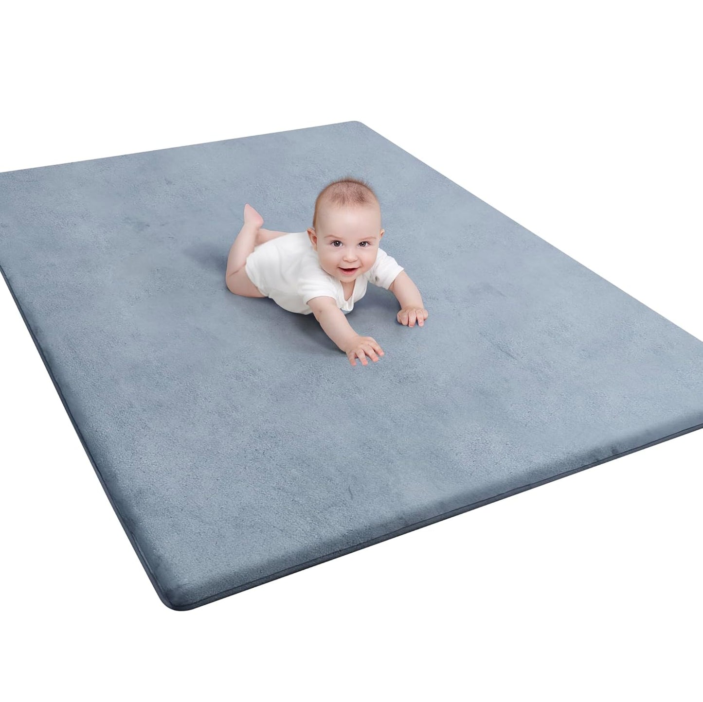 Baby Play Mat for Floor - 1.3 Thick Memory Foam, 59in x 79
