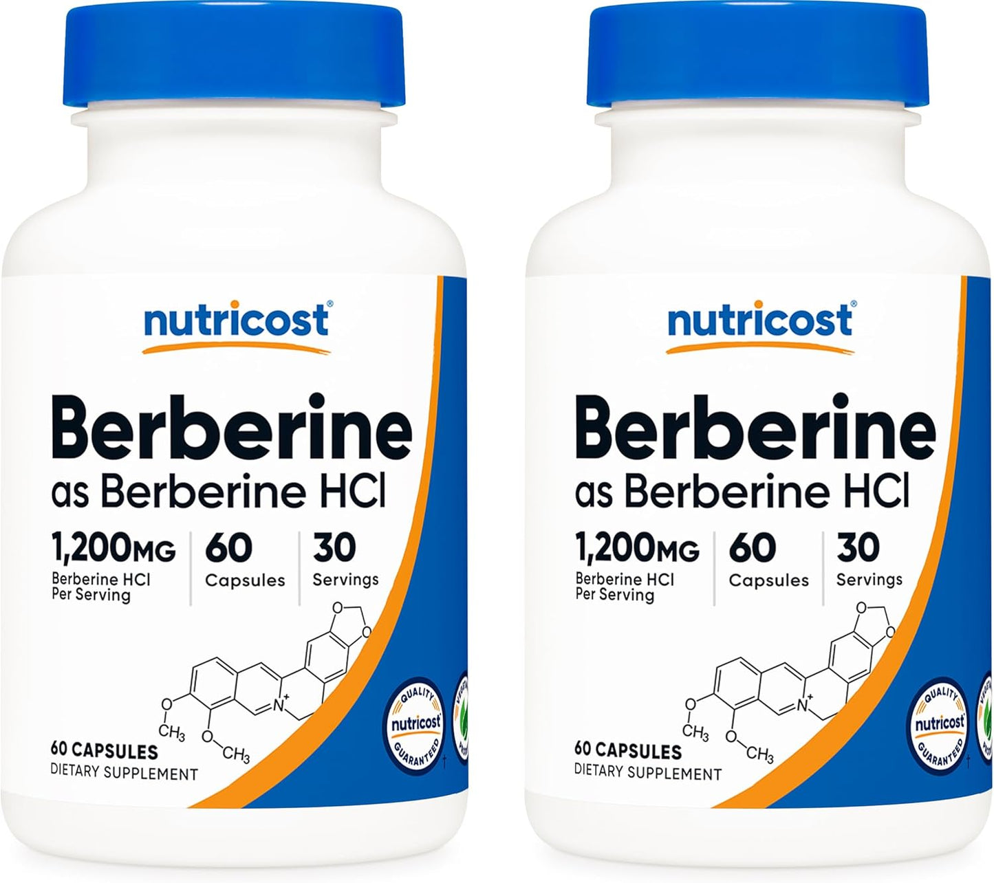 Nutricost Berberine HCl 600mg Capsules - Vegan, Non-GMO, Gluten Free