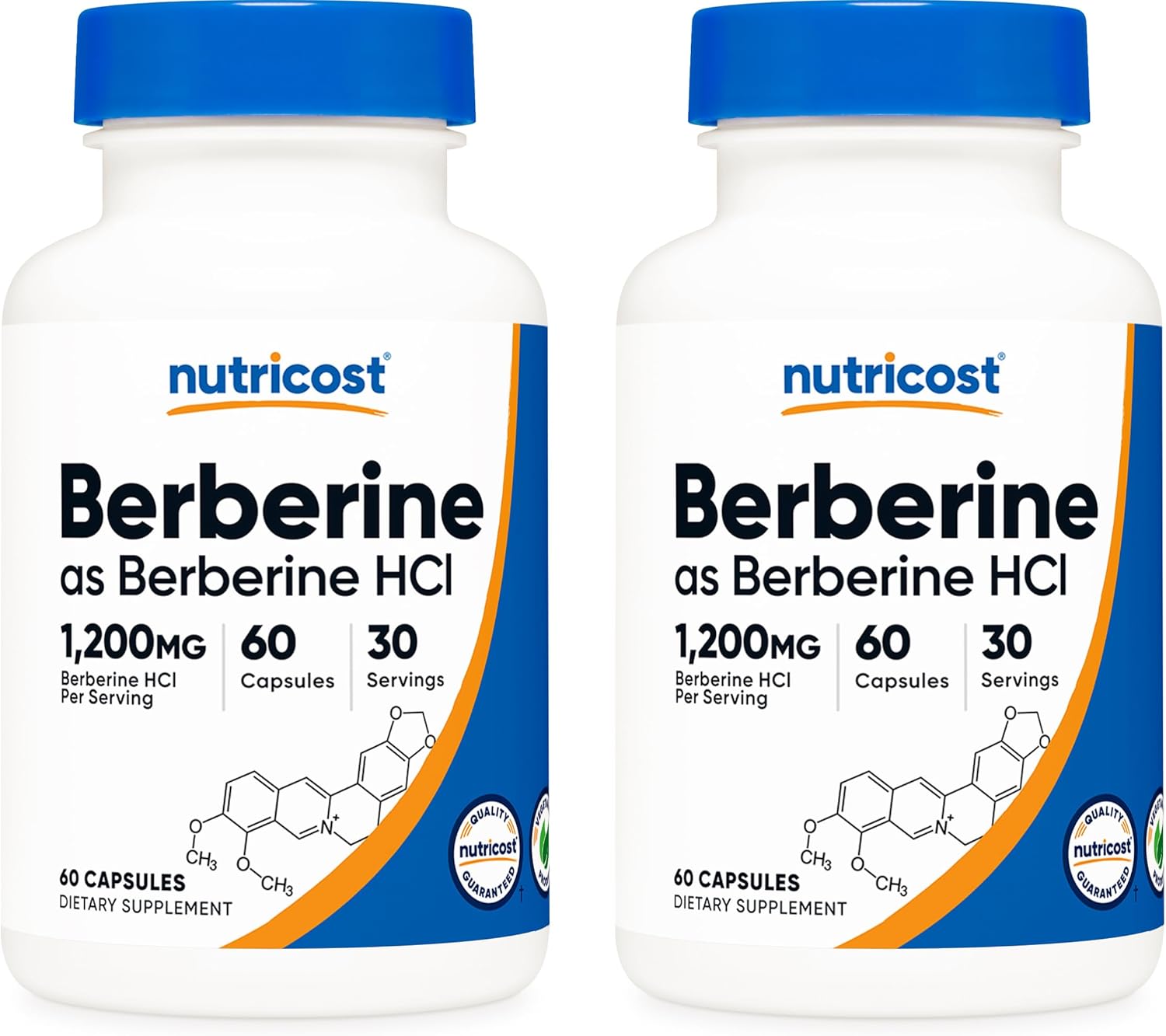 Nutricost Berberine HCl 600mg Capsules - Vegan, Non-GMO, Gluten Free
