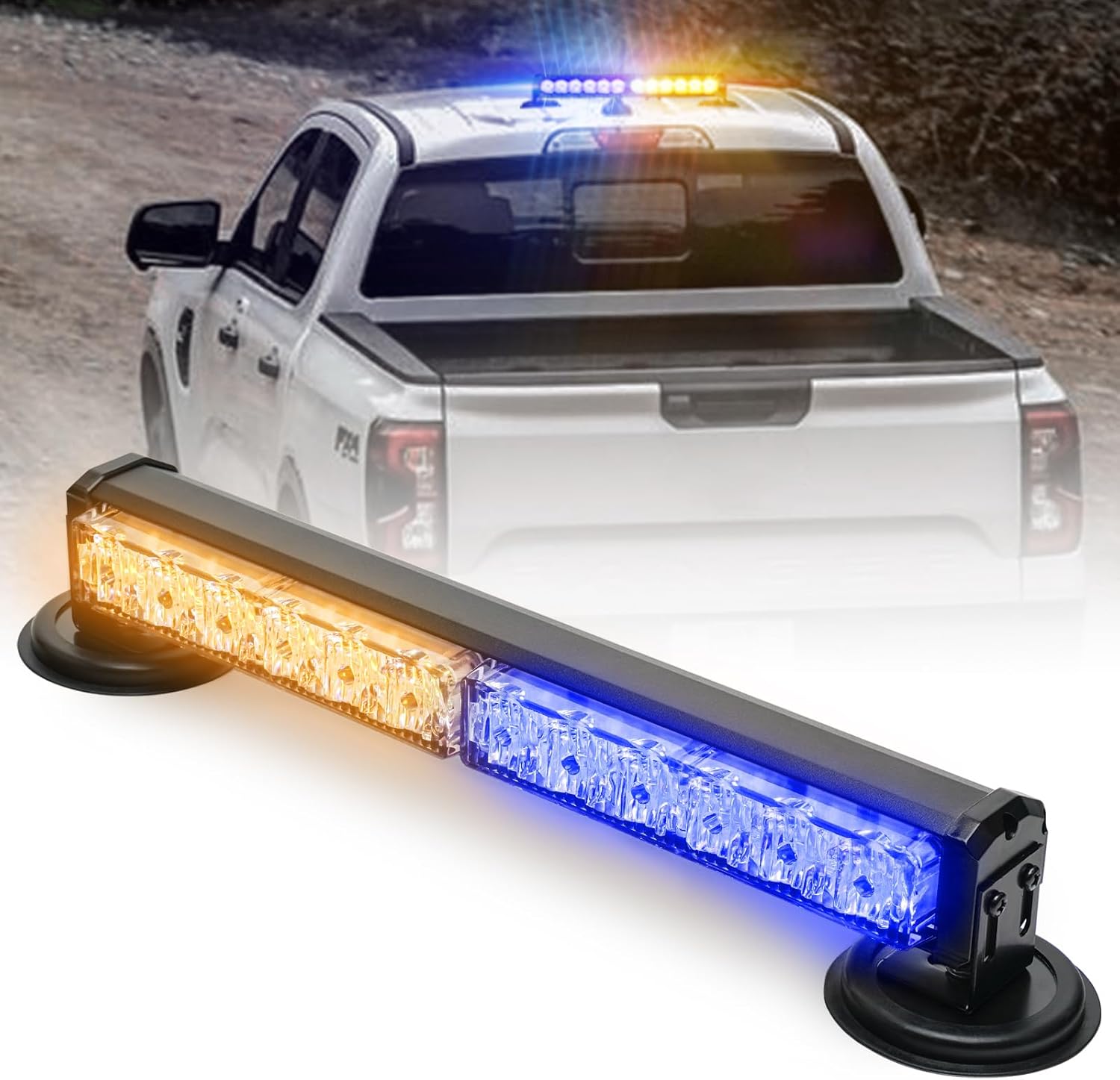 BooYu 14 in Battery Powered Police Emergency Strobe Lights