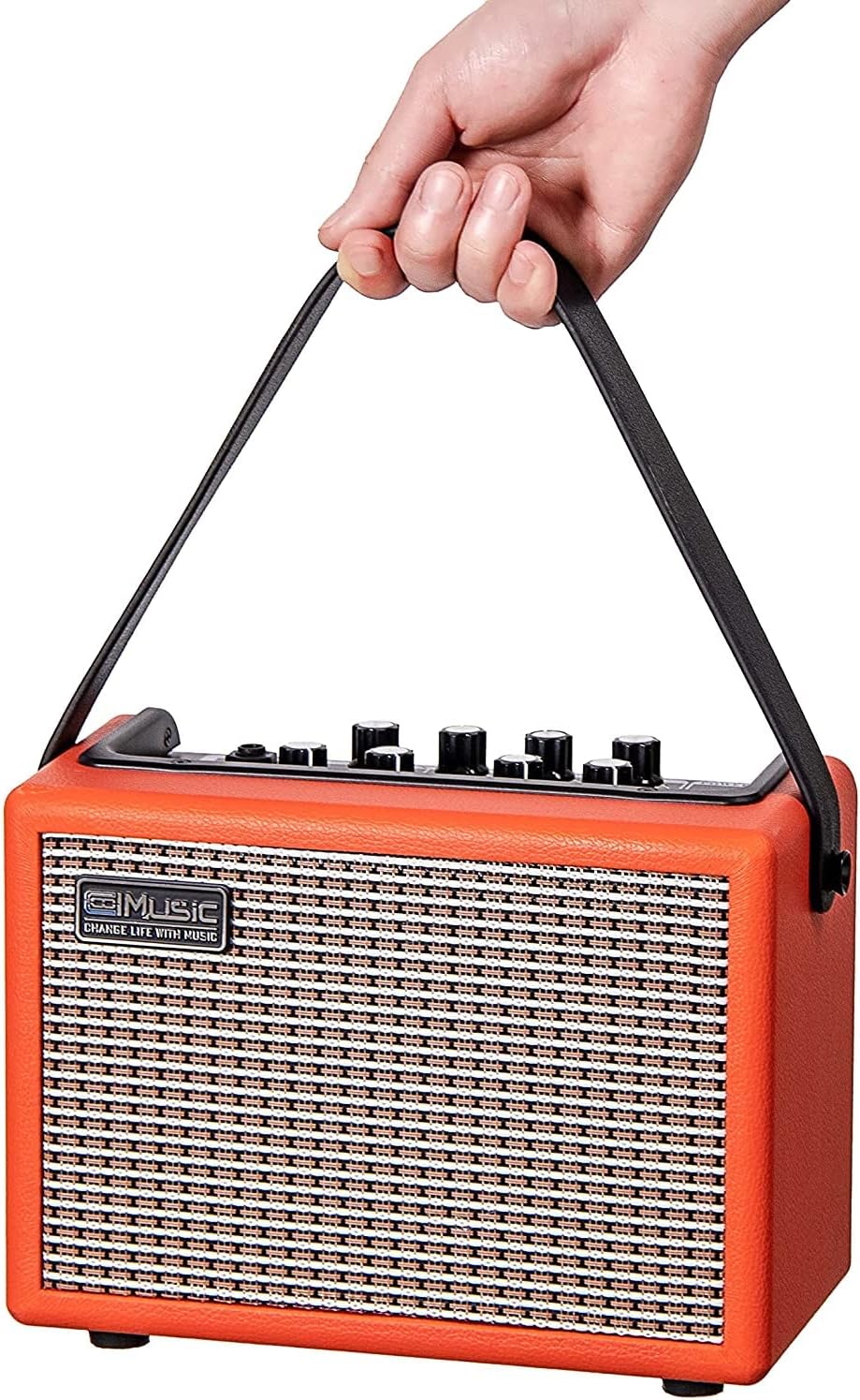 COOLMUSIC 15W Amp: Portable, Bluetooth, Reverb, 3-Year Warranty