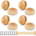 Yookeer 4 Pack Wood Closet Pole Holders - Organize with Style!