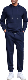 Men's Waffle Tracksuit Set - Comfortable Hoodie and Joggers