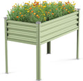 Raised Garden Bed with Legs 48x24x32 in - Elevated Metal Planter