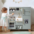 Play Kitchen for Kids Toddlers Wooden Pretend Play Kitchen Set