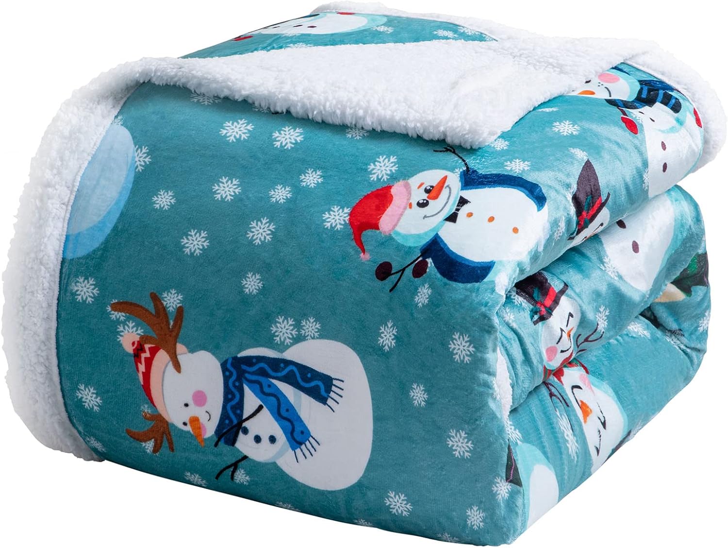 LBRO2M Sherpa Fleece Bed Blanket for Cozy Christmas Vibes