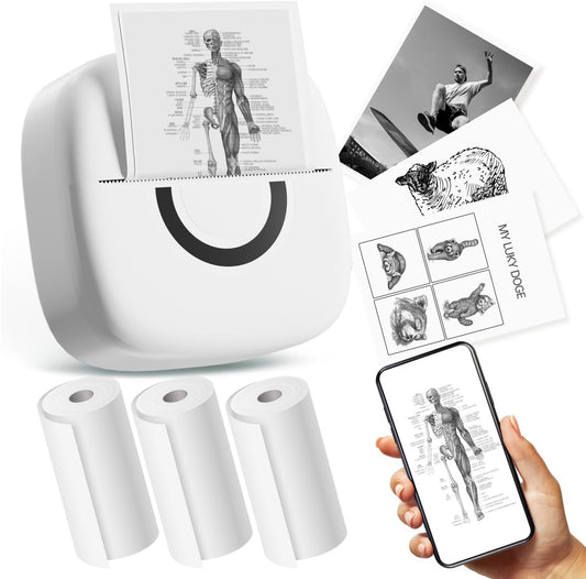 Bluetooth Mini Printer + Paper: Photos, Journals, DIY