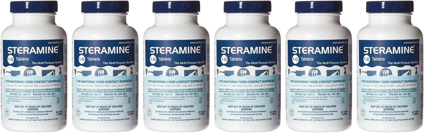 Steramine Quaternary Sanitizing Tablets for Effective Cleaning