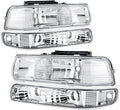 Headlights Assembly Compatible with 99-02 Chevy Silverado / 00-06