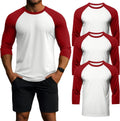Huukeay Men's 3/4 Sleeve Baseball T Shirts - Comfortable Everyday Tee