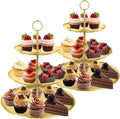 3 Tier Stainless Steel Cupcake Stand - Holds 24, 2-Pack Poles