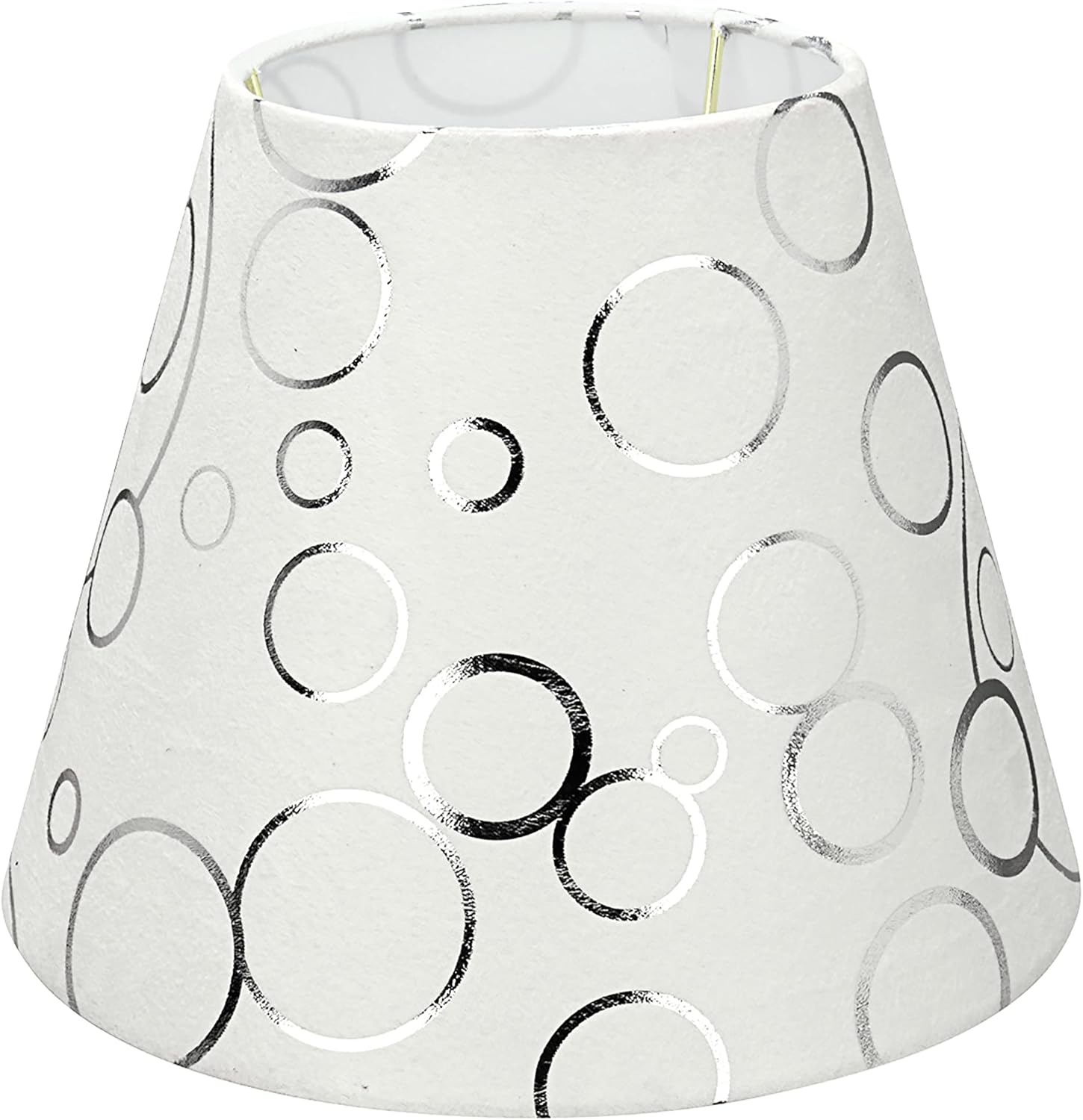 Empire Uno Lamp Shade in White with Circle Pattern by Aspen Creative