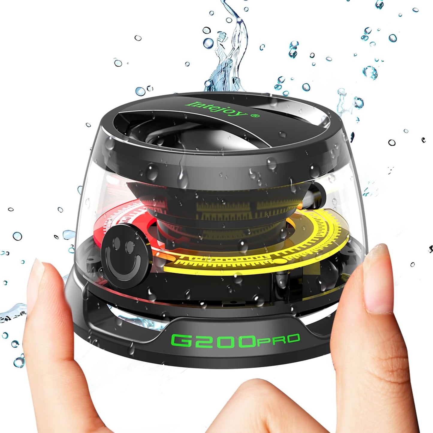 Waterproof Bluetooth Speaker w/ Upgraded Bluetooth 5.4 & RGB Light - Intejoy