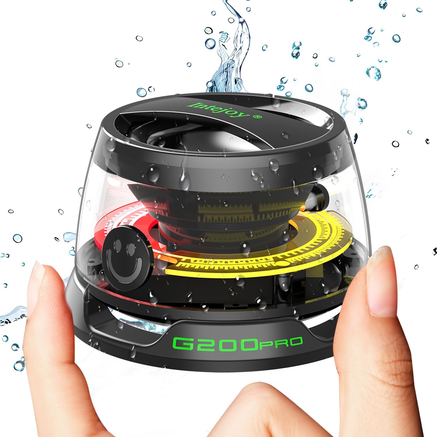 Waterproof Bluetooth Speaker w/ Upgraded Bluetooth 5.4 & RGB Light - Intejoy