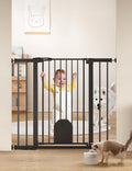Babelio 36in Tall Auto Close Baby Gate with Small Cat Door - Safe