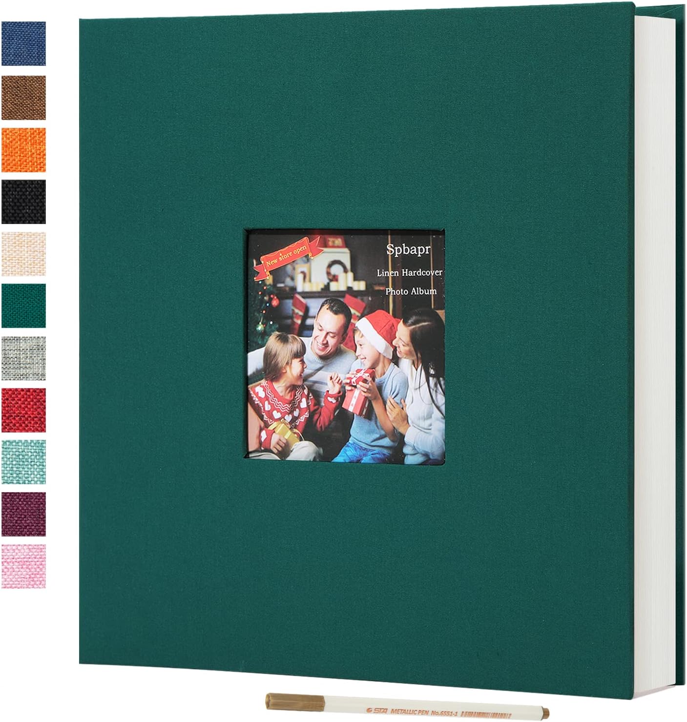 Spbapr Large Photo Album Self Adhesive Linen Cover for Memories