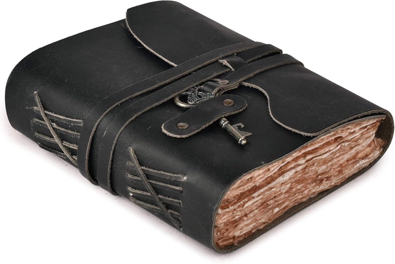 Vintage Leather Journal with Handmade Deckle Edge Paper for All