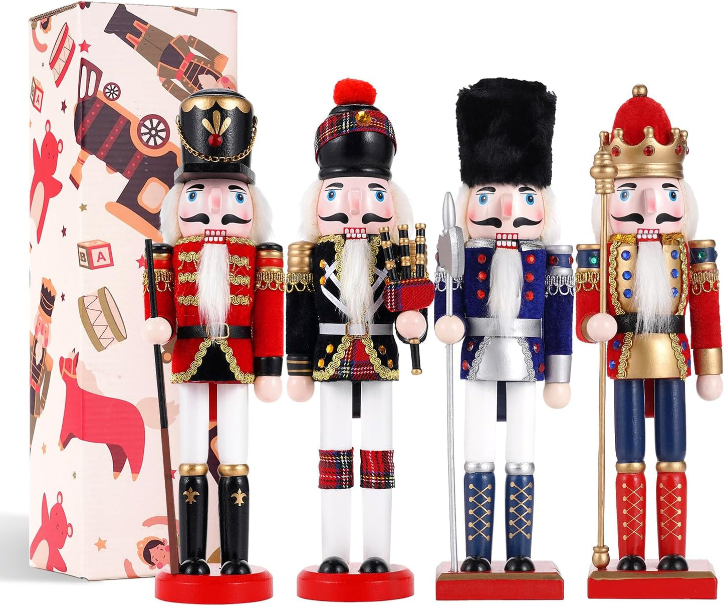 Handmade 11.8 inch Christmas Nutcracker Ornaments for Decor