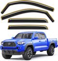in-Channel Rain Guards for Toyota Tacoma Double Cab 2016-2023 - Sleek