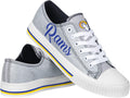 Women's Glitter Team Logo Canvas Sneakers - FOCO Fan Shoes