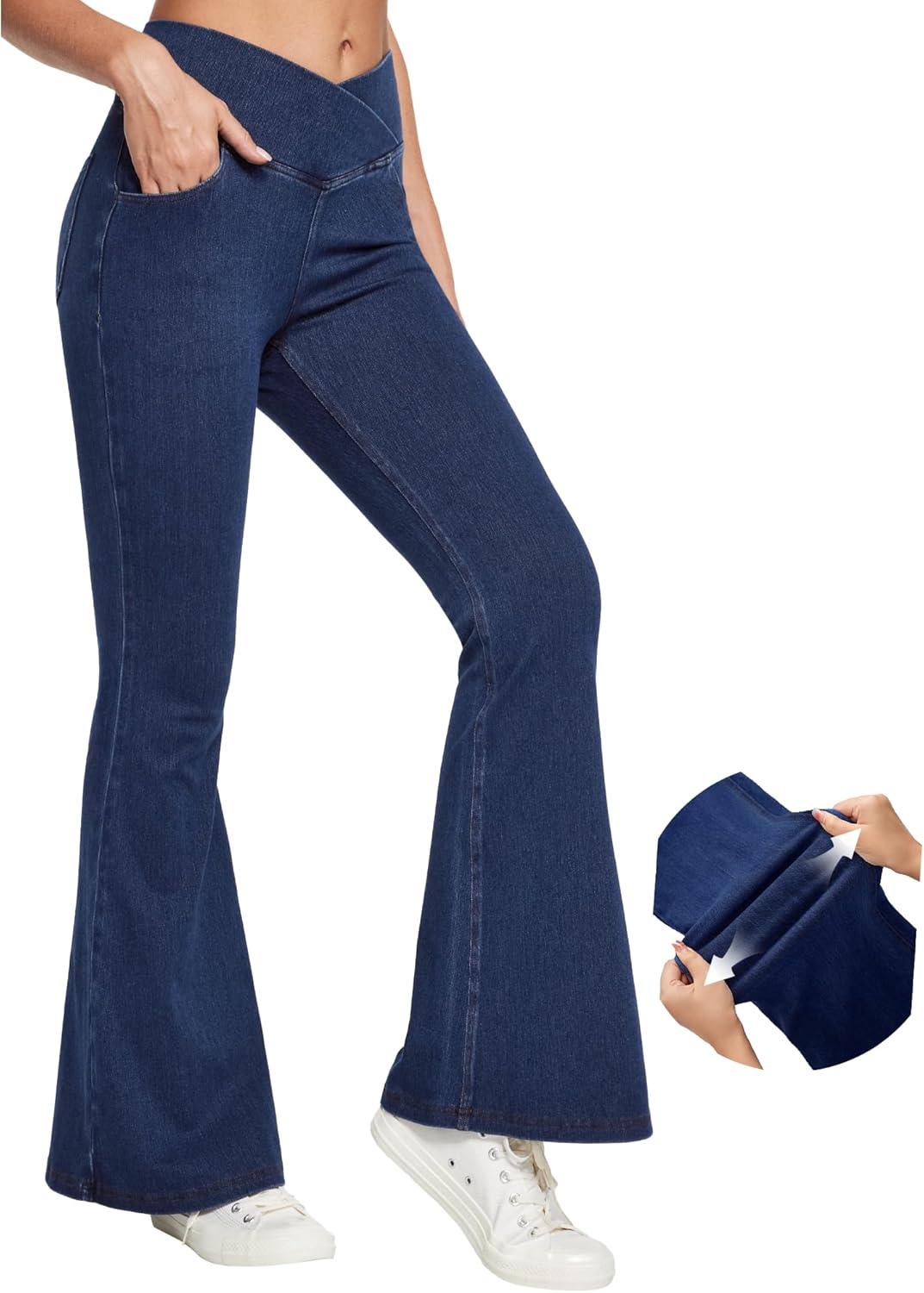 High Waisted Bell Bottom Jeans for Women - Flare Stretchy Style