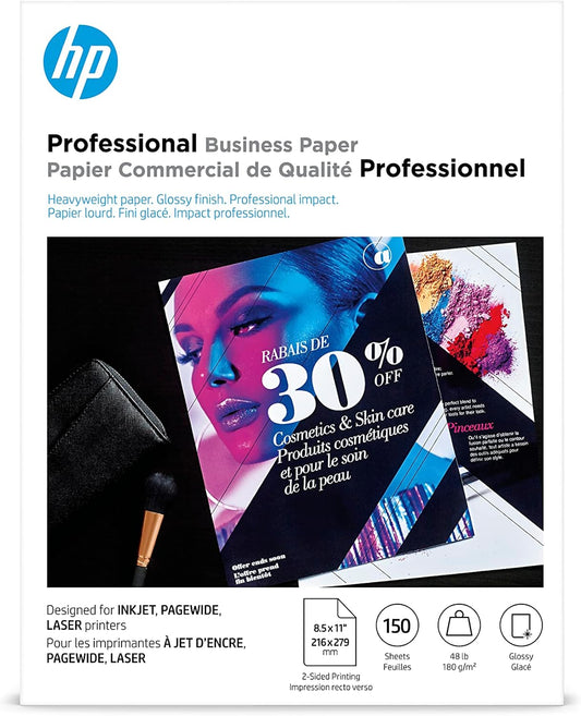 HP Professional Glossy Business Paper | Inkjet & Laser Printer Compatible