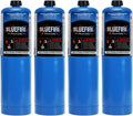 Pack of 4 BLUEFIRE Standard Propane Cylinders - Portable Fuel