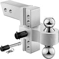Aluminum Adjustable Trailer Hitch Fits 2-in Receiver - 6in Drop