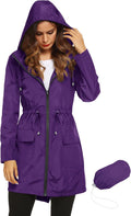 Lomon Women Waterproof Lightweight Rain Jacket Hooded - Active Fit