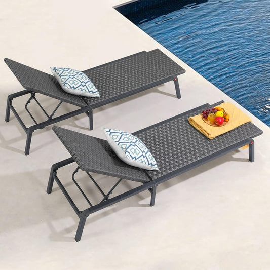 Patiorama Patio Chaise Lounge Set of 2 for Ultimate Relaxation