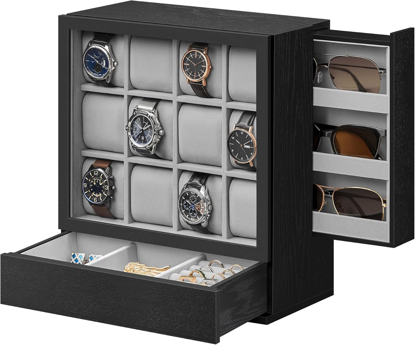 SONGMICS 12-Slot Watch Box: Elegant Storage Solution