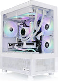 Thermaltake View 170 TG ARGB Snow Micro-ATX Case - Compact Display