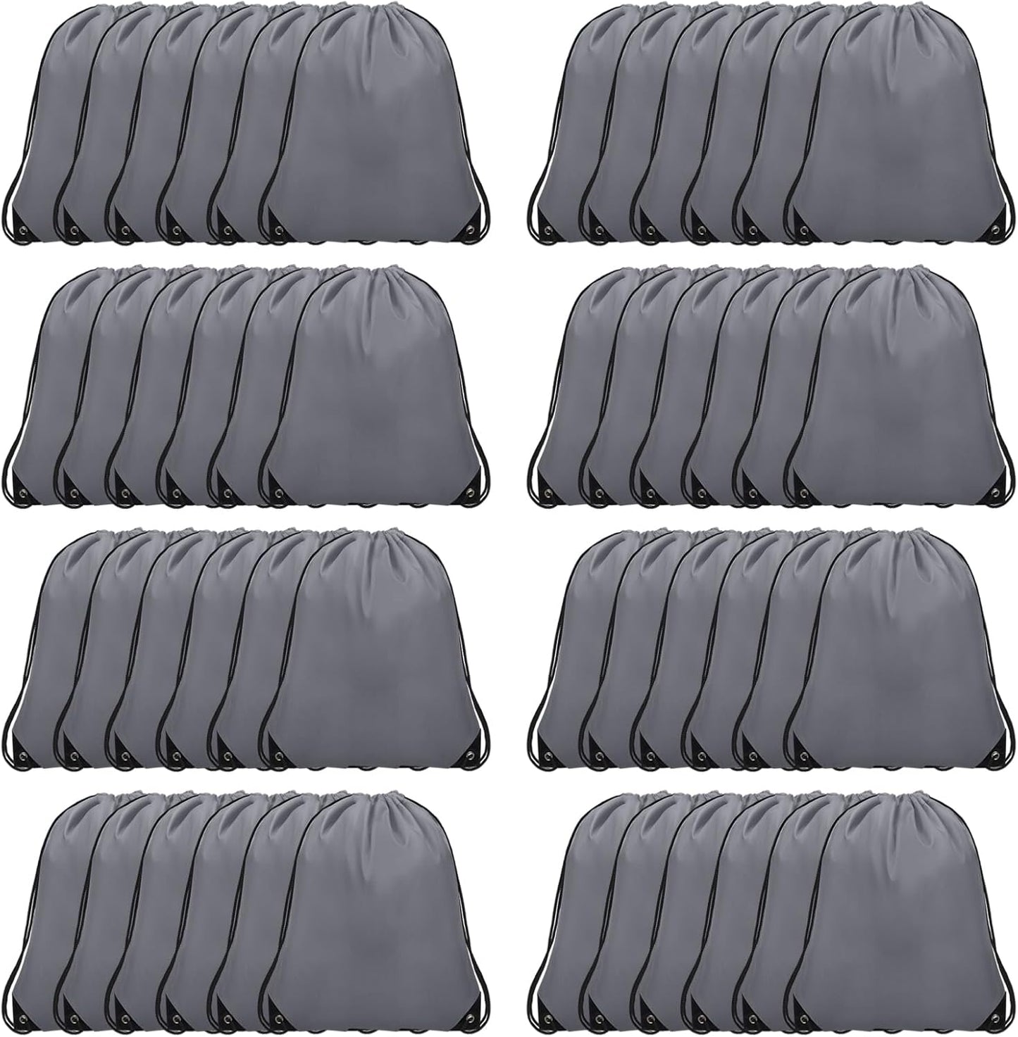 48Pcs Drawstring Backpack Bulk Cinch Bag for Gym and More