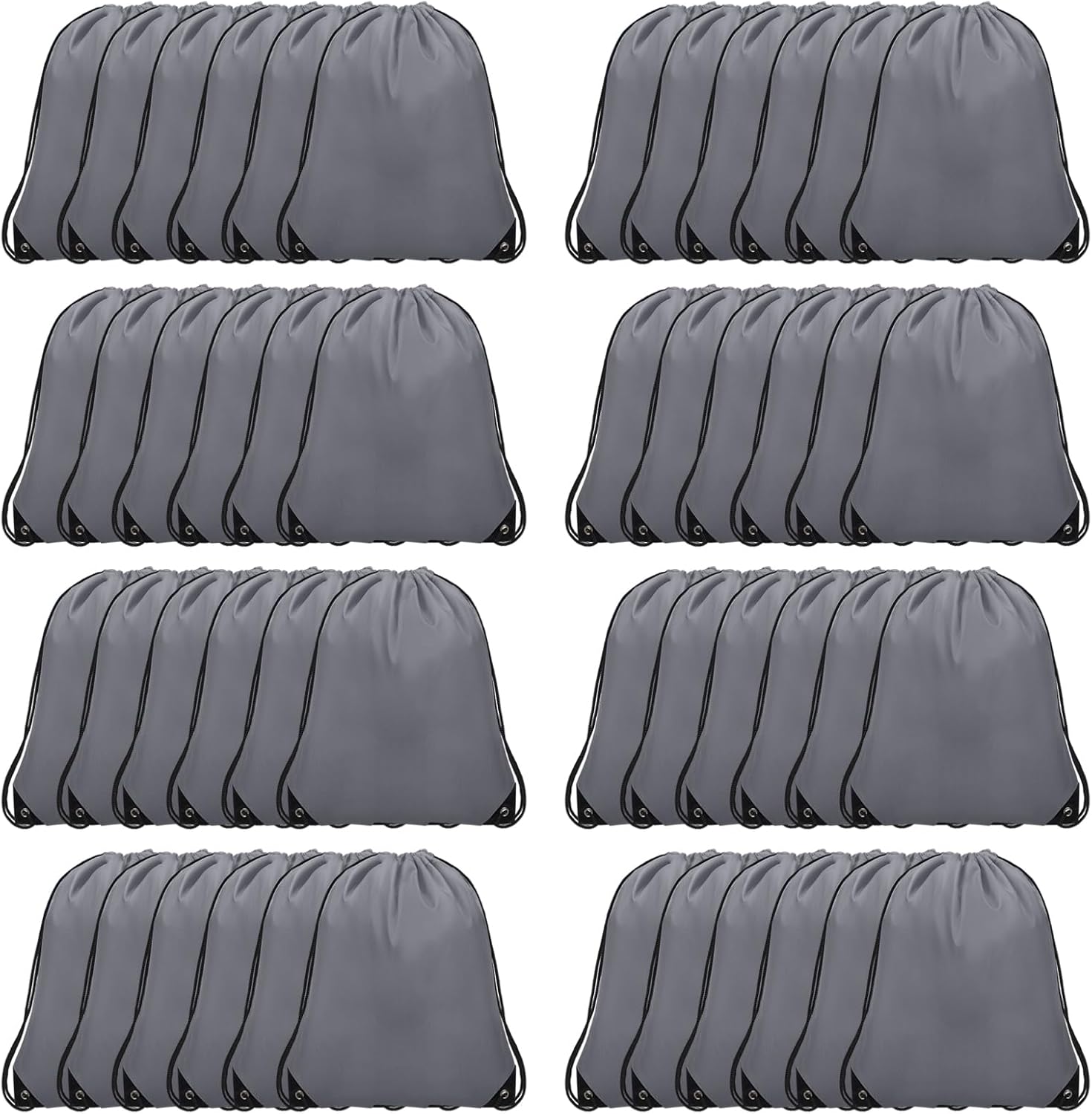 48Pcs Drawstring Backpack Bulk Cinch Bag for Gym and More