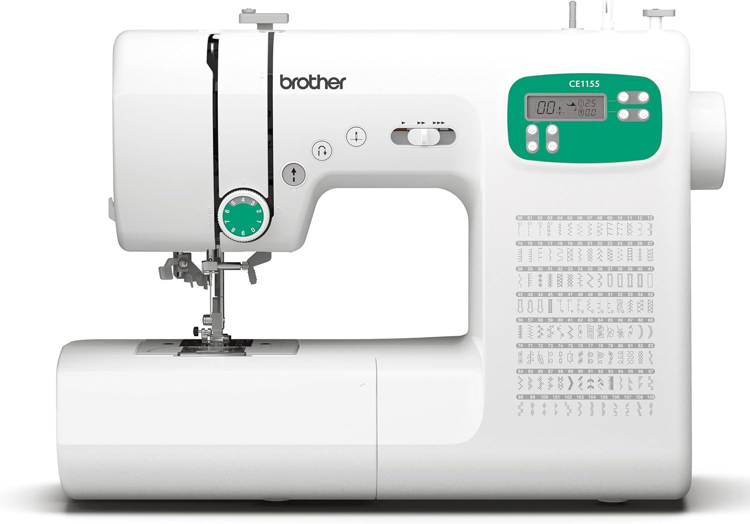 Brother CE1155 Sewing Machine: 110 Stitches, LCD Display