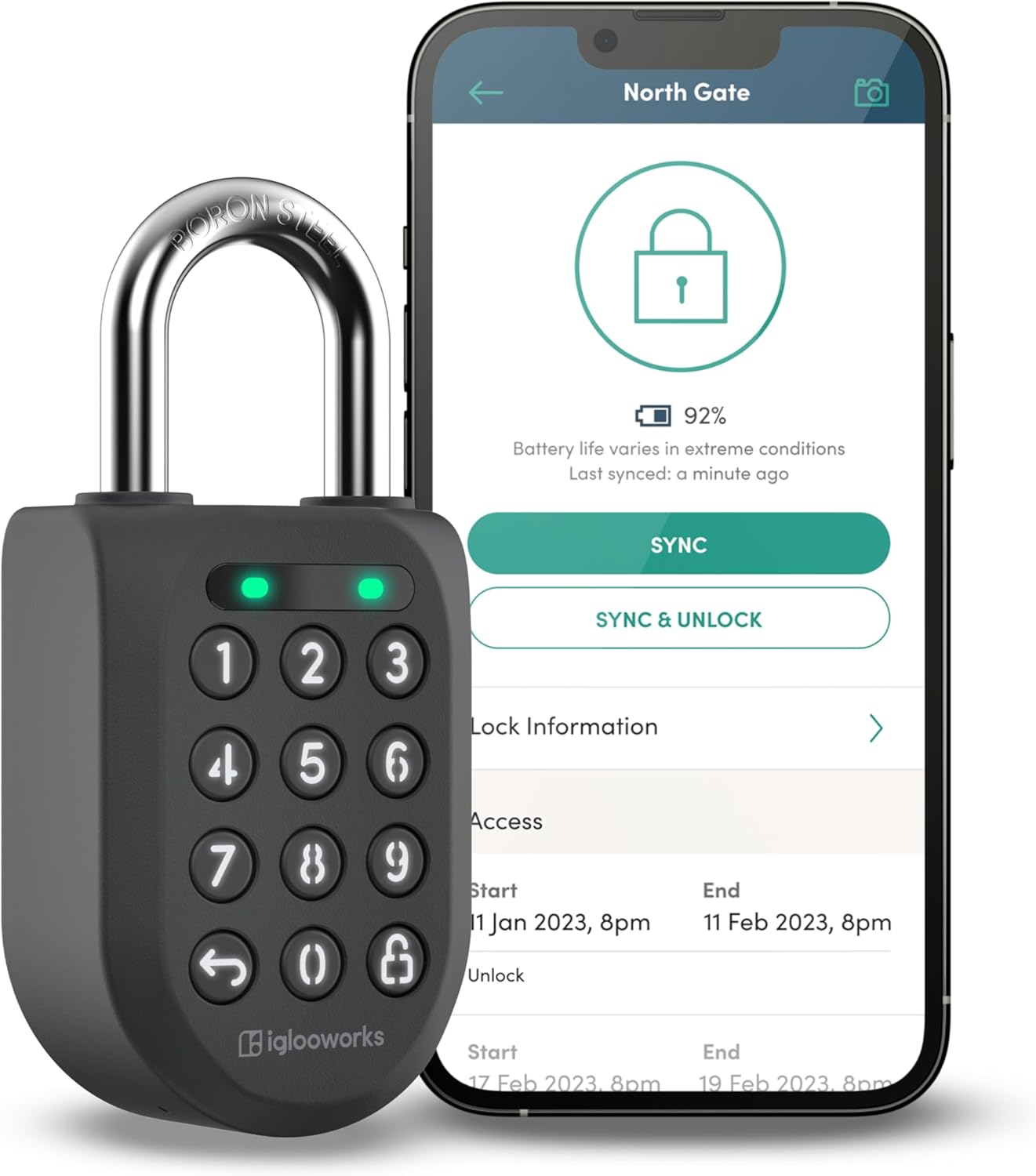 igloohome Rugged Outdoor Smart Padlock 2E - Secure Access Anywhere