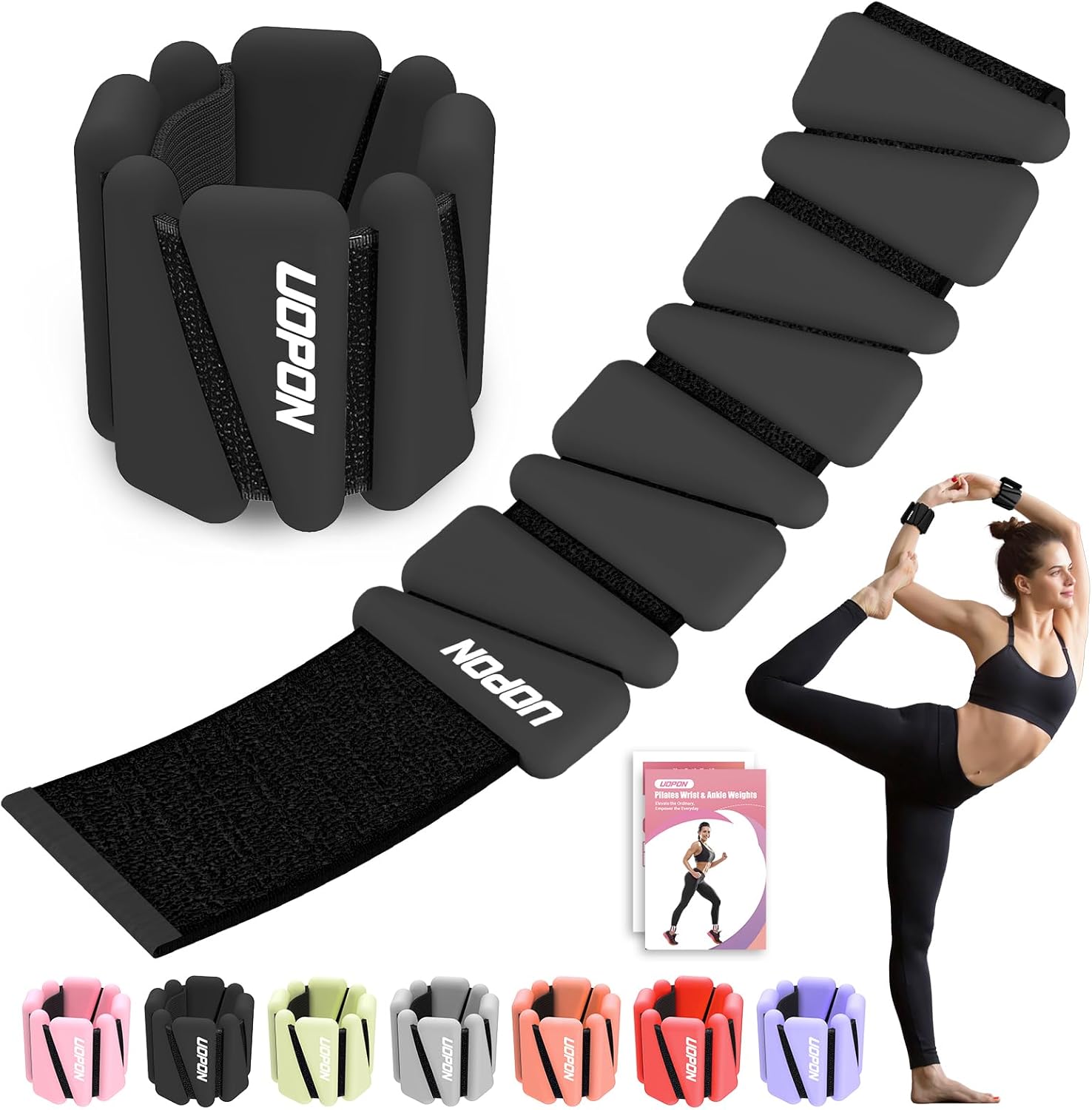 Wrist Ankle Weights for Women - Adjustable Silicone Bangles