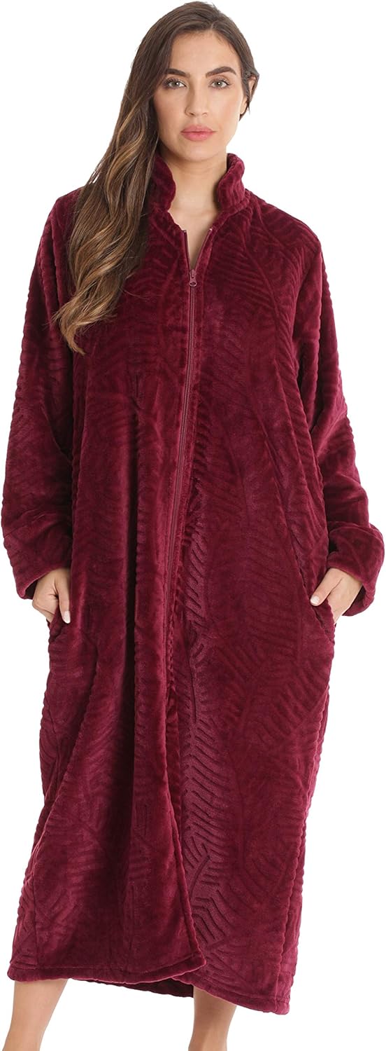 Just Love Plush Zipper Lounger Robe for Ultimate Comfort