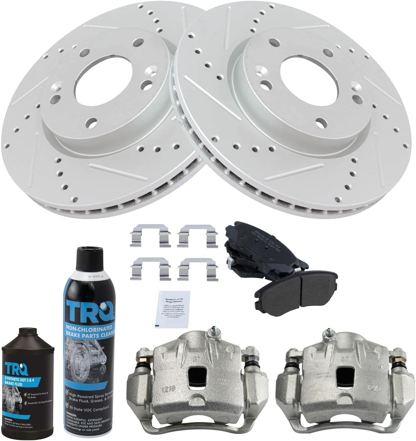 TRQ Front Performance Brake Pad & Rotor Kit for Hyundai Sonata