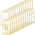 5 x 7 Clear Acrylic Sign Holder with Gold Borders - Elegant Table