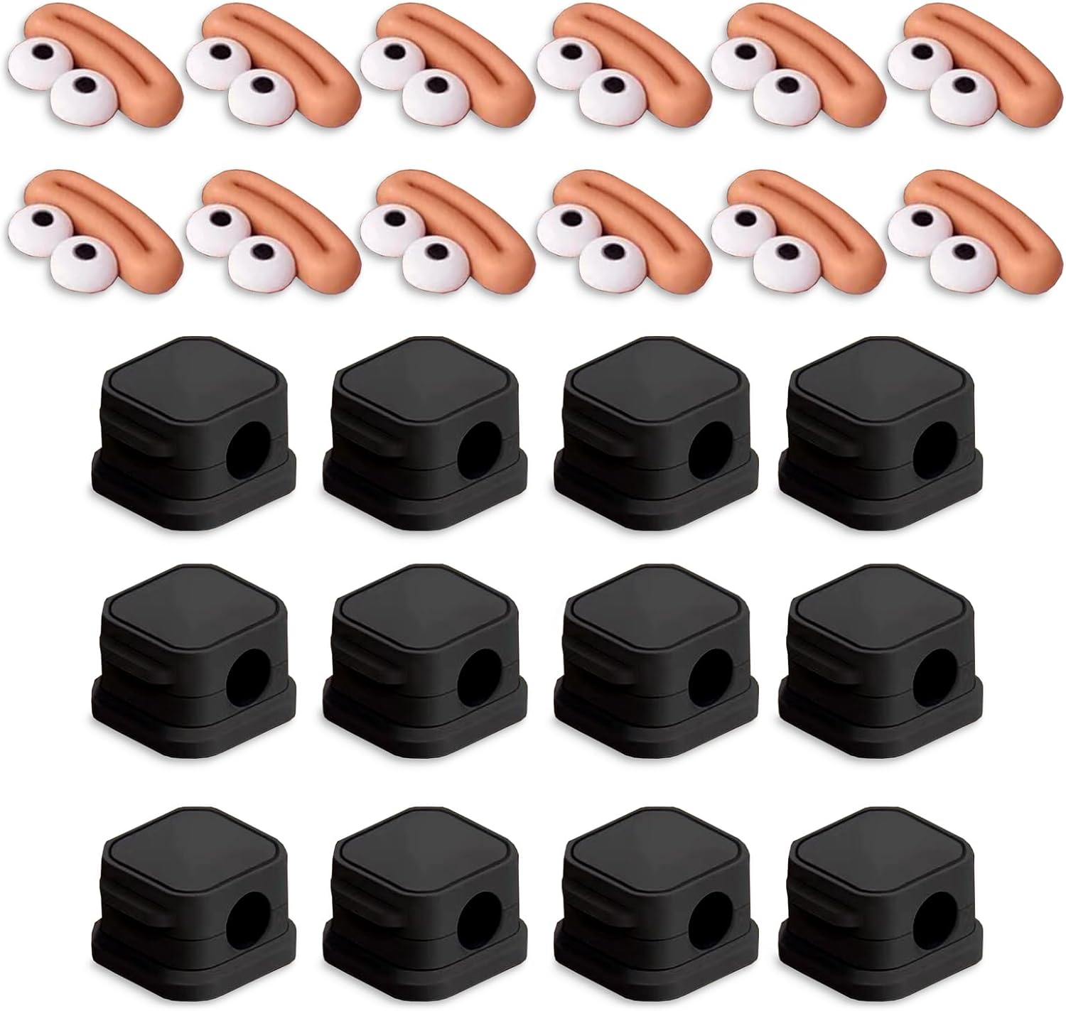 12-Pack Cute Magnetic Cord Clips - Effortlessly Organize Cables