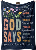 Inspirational Floral Christian Throw Blanket - Comfort & Faith