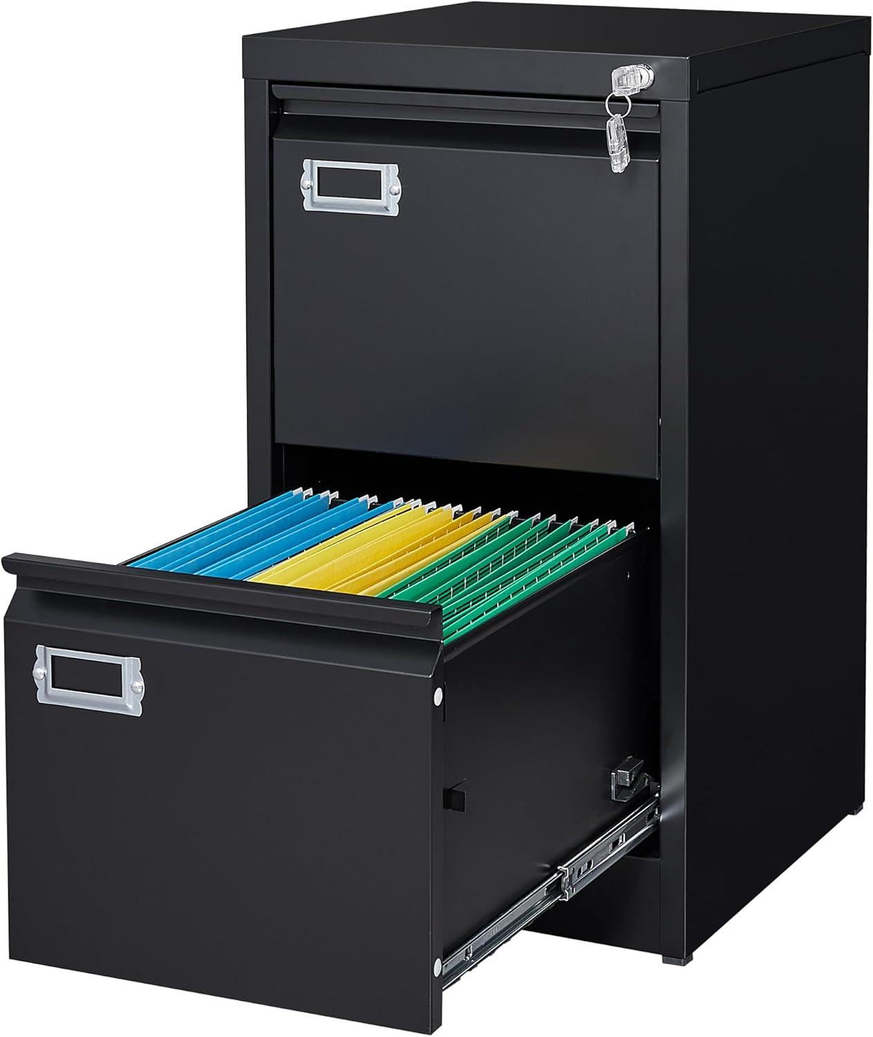 Letaya 2 Drawer File Cabinet with Lock for Secure Document Storage