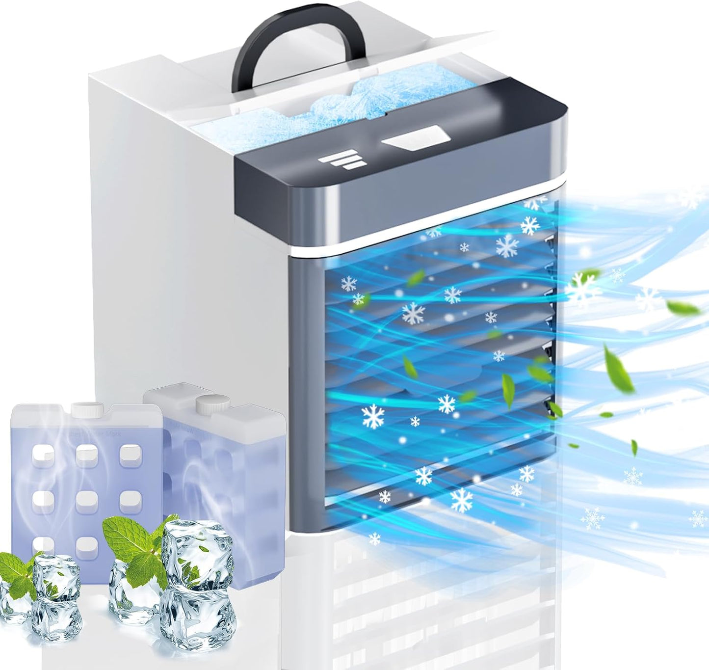Portable Mini Air Conditioner with Ice Cooling - Refresh Anywhere!