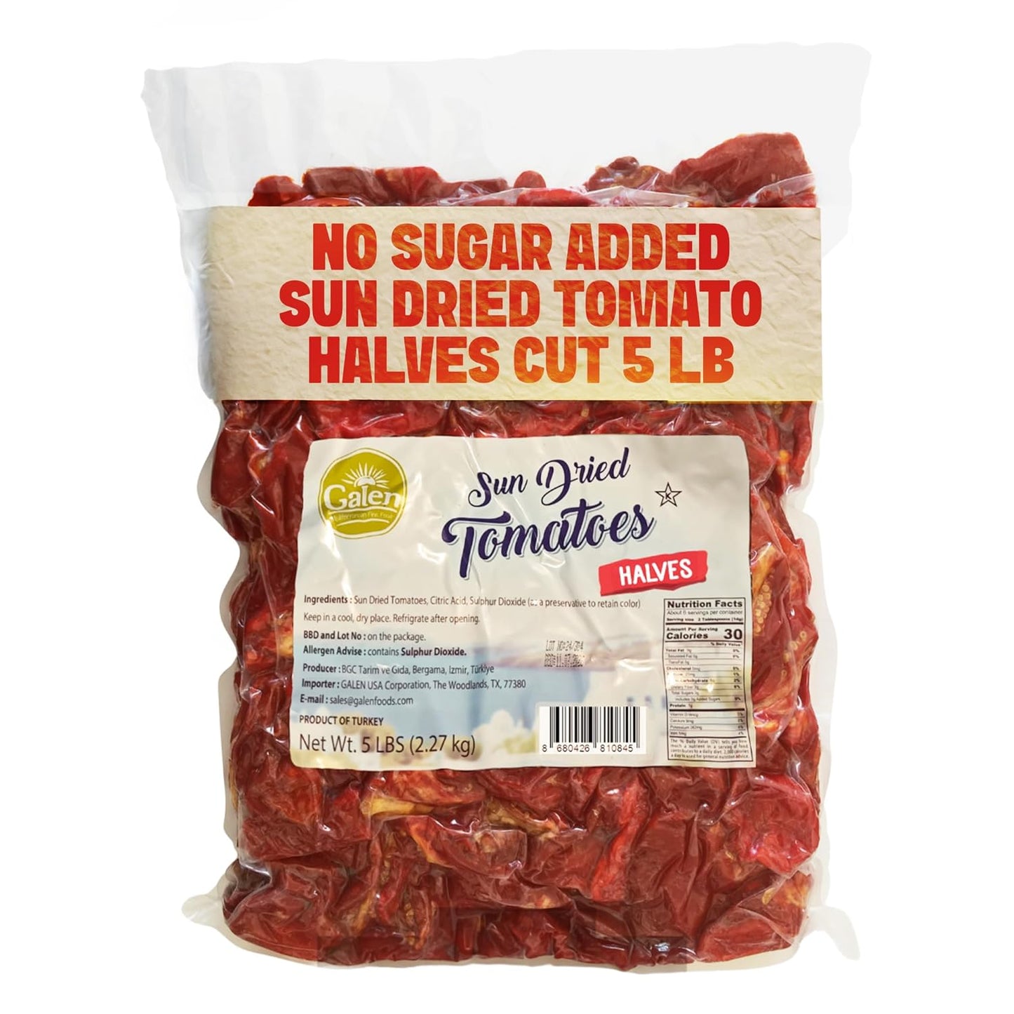 Galen Sun Dried Tomatoes, Julienne Cut, Ready to Eat Snack
