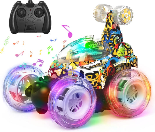 Invincible 360Rolling RC Stunt Car - Colorful Lights!