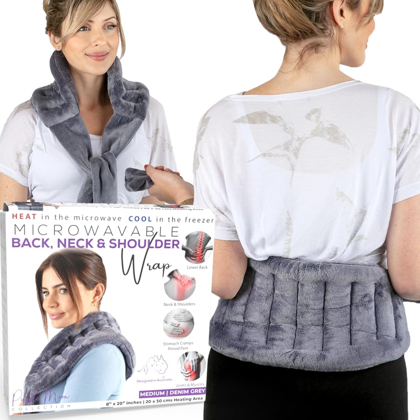 Cordless Microwavable Heat Pad - Lower Back Pain Relief