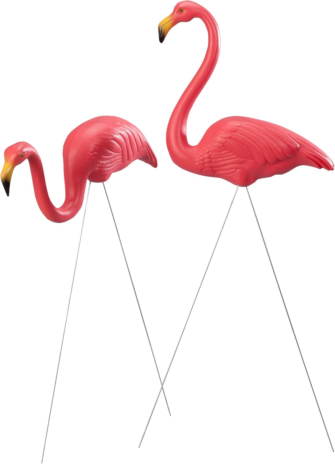 Outdoor Iconic Flamingo Lawn Ornaments Set of 2 for Yard Decor