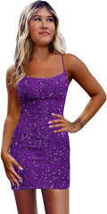 Sparkly Sequin Homecoming Dress for Teens - Short Corset Party